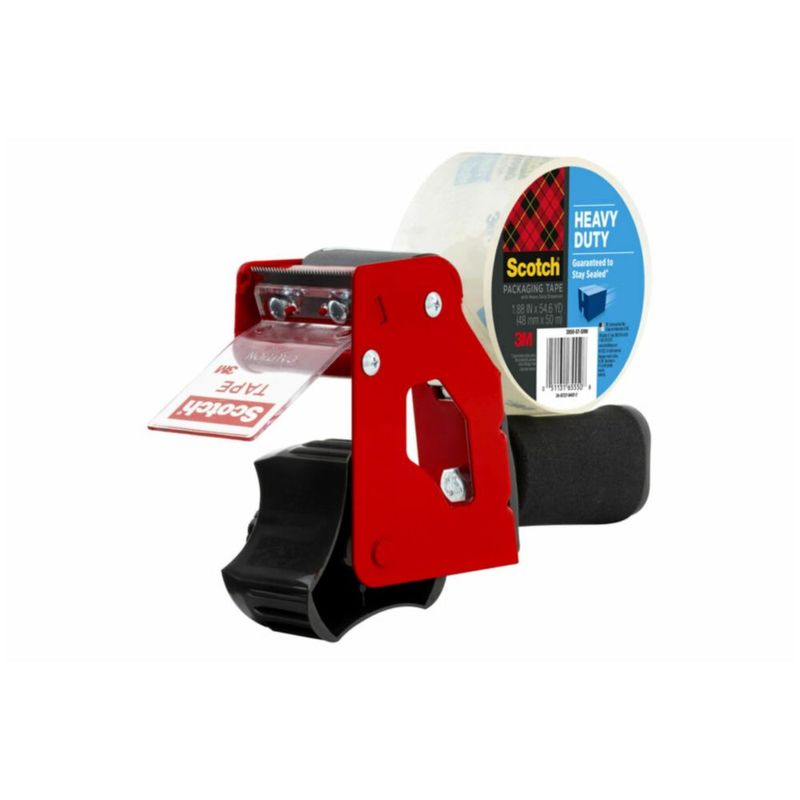 Cinta de embalaje Scotch Heavy Duty de 188 cm x 50 m con dispensador