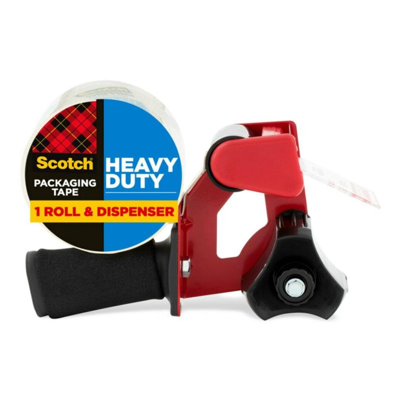 Cinta de embalaje Scotch Heavy Duty de 188 cm x 50 m con dispensador