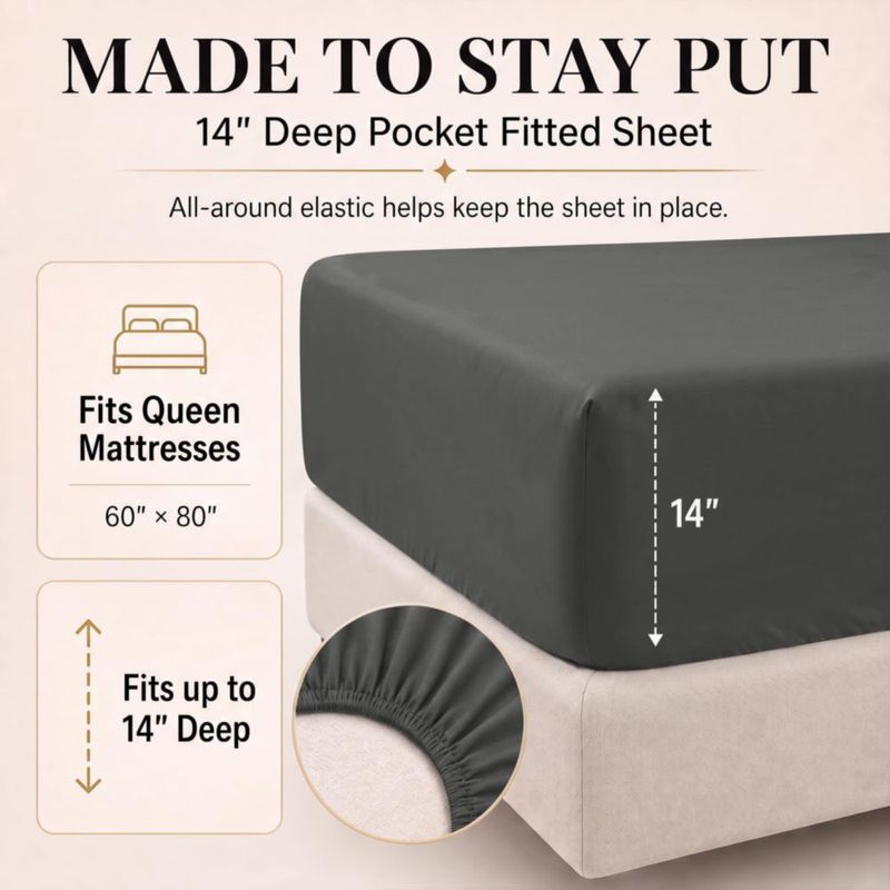 Juego de Edredón CozyLux Queen 7 piezas Gris Oscuro