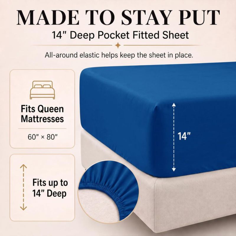 Juego de edredón CozyLux Queen 7 piezas azul microfibra