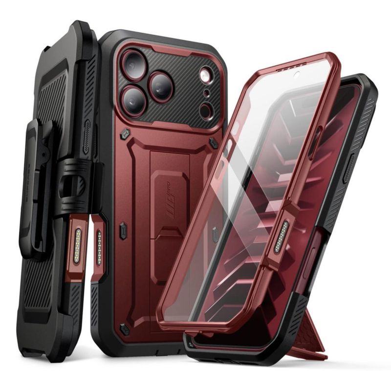 Funda SUPCASE para iPhone 18/17 Pro Max – Burdeos