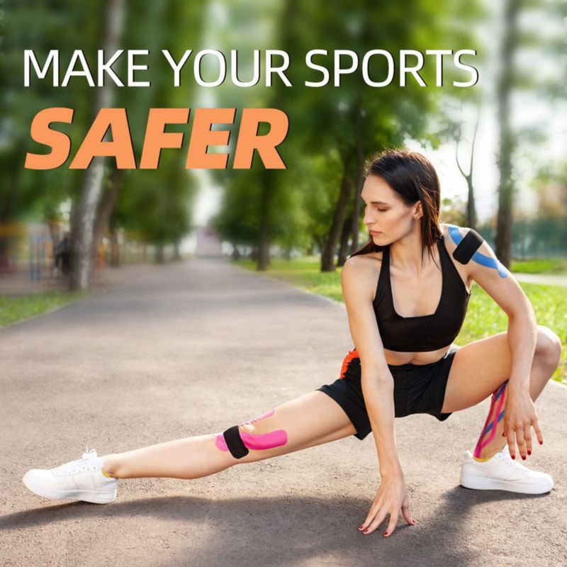 Cinta de Kinesiotaping OK TAPE - Pack de 6 (5 cm × 5 m) sin látex