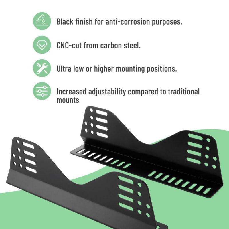Soporte de Montaje para Asiento de Competición Racewill Negro (Pack de 2)