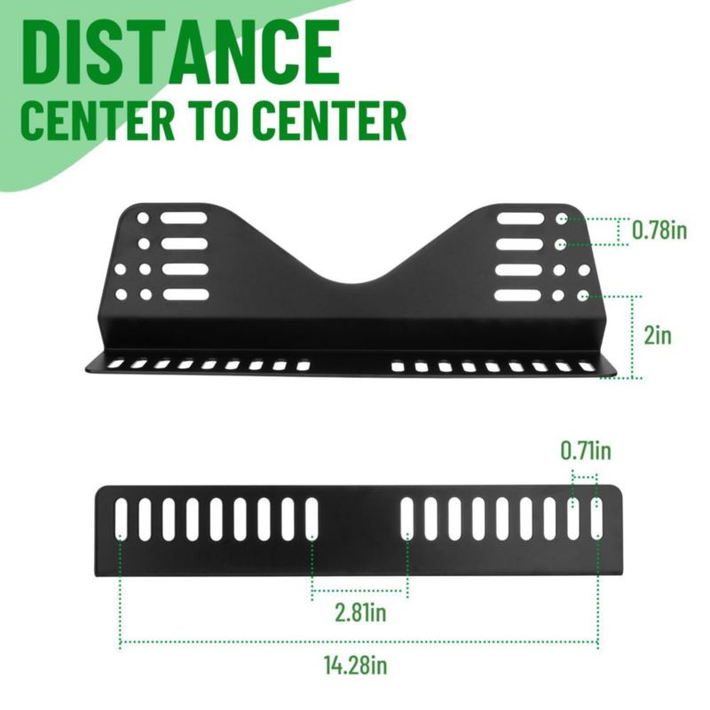Soporte de Montaje para Asiento de Competición Racewill Negro (Pack de 2)