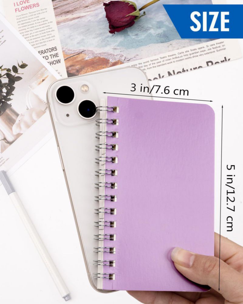 Cuadernos Dynta 3x5 pulgadas paquete de 40 espiral 120 páginas