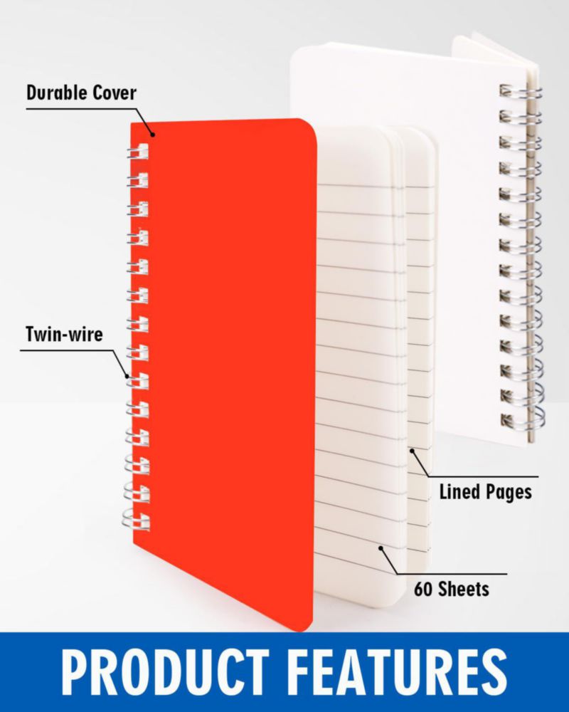 Cuadernos Dynta 3x5 pulgadas paquete de 40 espiral 120 páginas