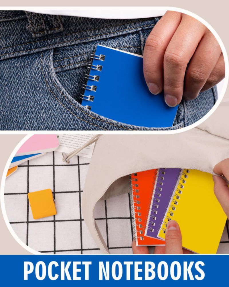 Cuadernos Dynta 3x5 pulgadas paquete de 40 espiral 120 páginas