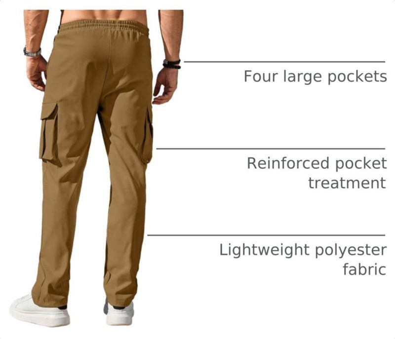 PANTALONES Comdecevis XXL (40) Marrón Cargo Jogger