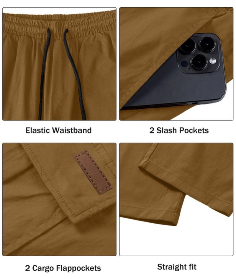 PANTALONES Comdecevis XXL (40) Marrón Cargo Jogger