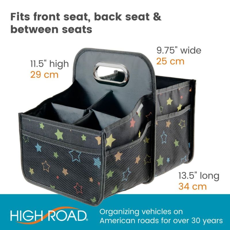 Organizador de coche Caddy High Road con portavasos y asa