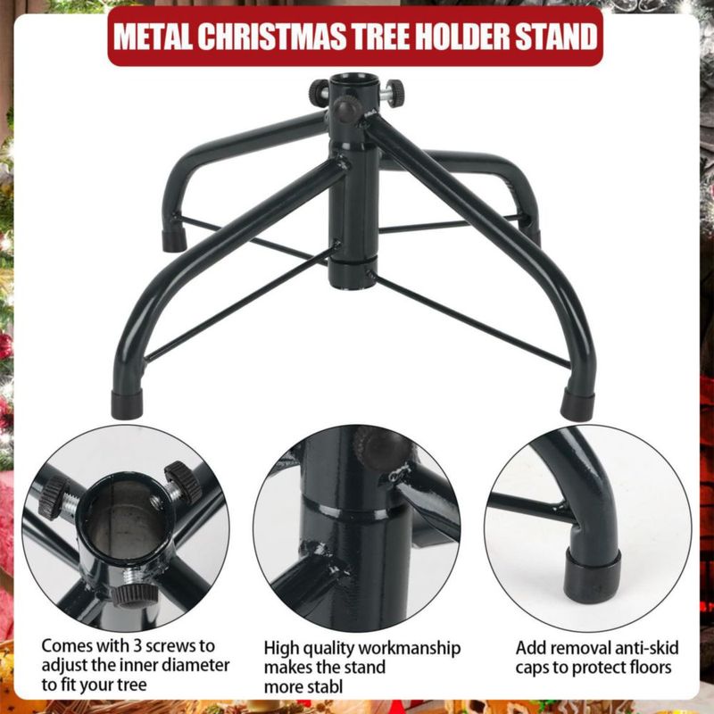 Soporte para árbol CCINEE de 30 cm base plegable de metal verde
