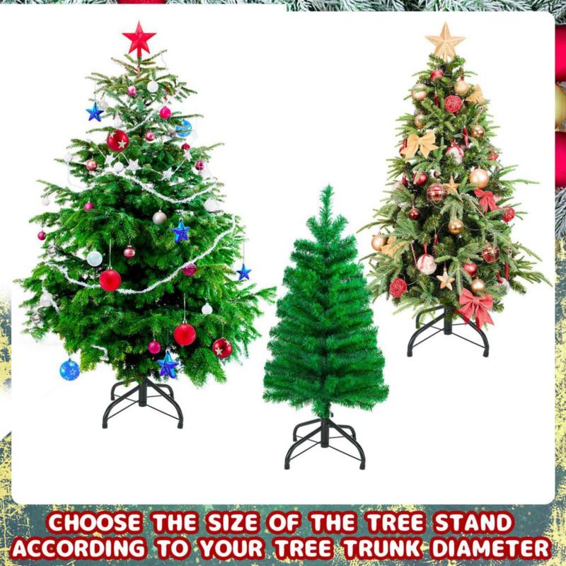 Soporte para árbol CCINEE de 30 cm base plegable de metal verde