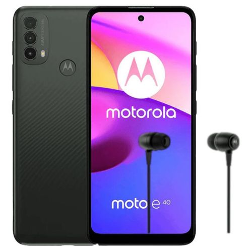 Motorola Moto E40 64GB 4GB Ram + Audífonos Motorola Gris