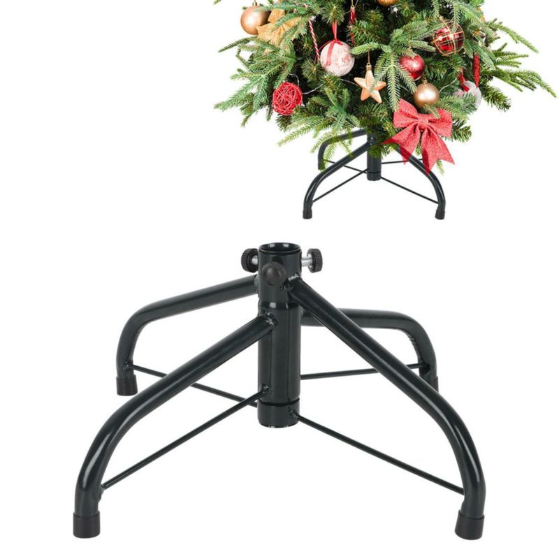 Soporte para árbol CCINEE de 30 cm base plegable de metal verde