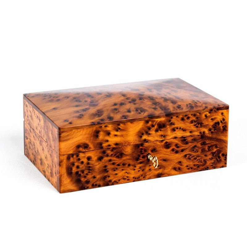 Caja de Recuerdos BAZAARDI de Madera de Thuya Mediana con Cerradura