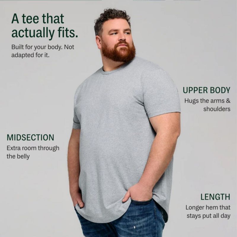 Camiseta STRONGSIZE 4XL Pack de 3 Algodón/Spandex