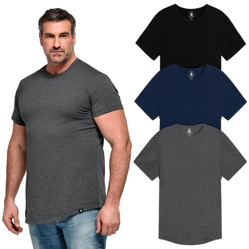 Camiseta STRONGSIZE 4XL Pack de 3 Algodón/Spandex