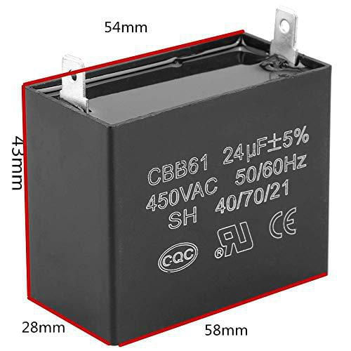 Generador de condensadores de arranque CBB61 24 uF 450 V AC