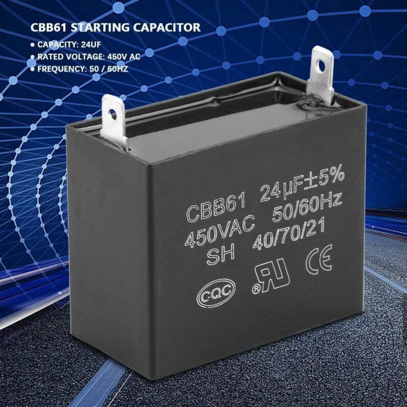 Generador de condensadores de arranque CBB61 24 uF 450 V AC