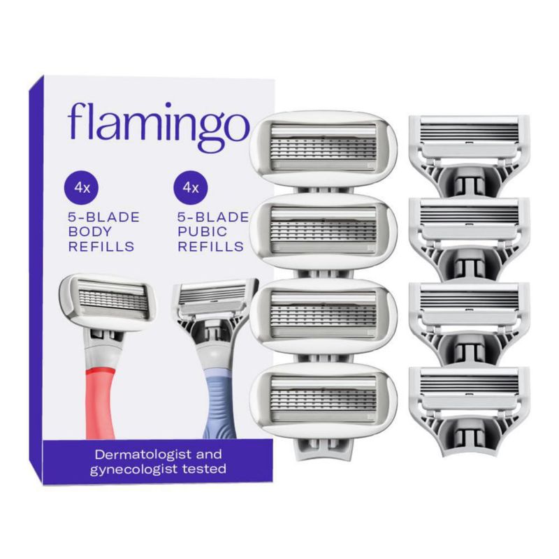 Recambios de maquinilla Flamingo 8 unidades 5 cuchillas