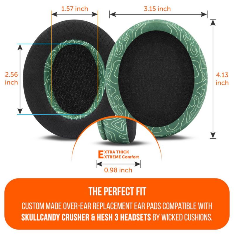 Almohadillas de auriculares WC Gel refrigerante para Skullcandy Crusher/Hesh