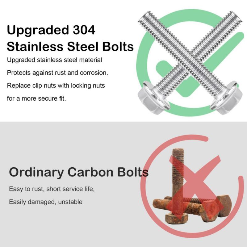 Tornillos de Correa para Tanque de Combustible ROOTMUTIFY 2 uds Acero Inoxidable 304