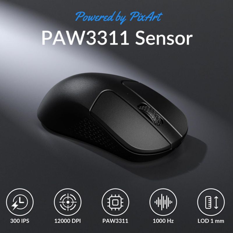 Mouse inalámbrico Keychron M3 Mini Bluetooth 5.2 12000 DPI