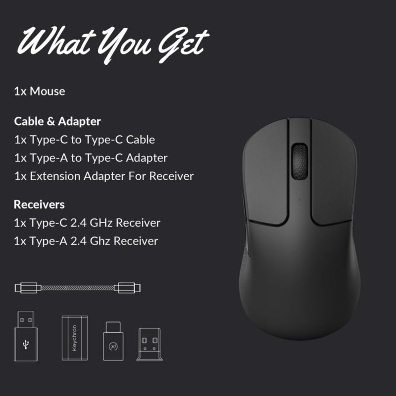 Mouse inalámbrico Keychron M3 Mini Bluetooth 5.2 12000 DPI