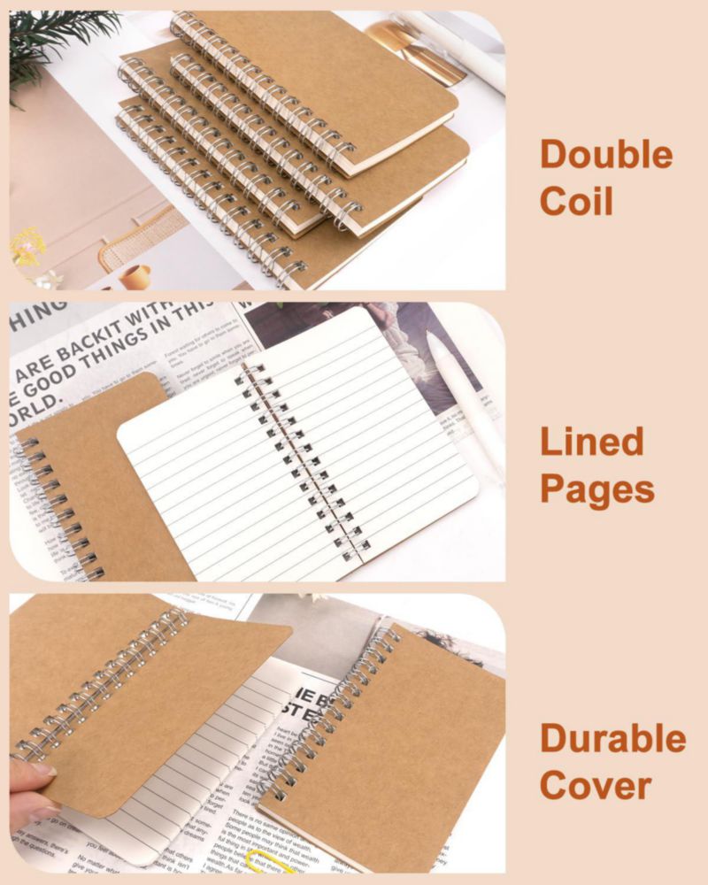 Cuadernos Dynta 3x5 pulgadas paquete de 30 120 páginas encuadernación en espiral