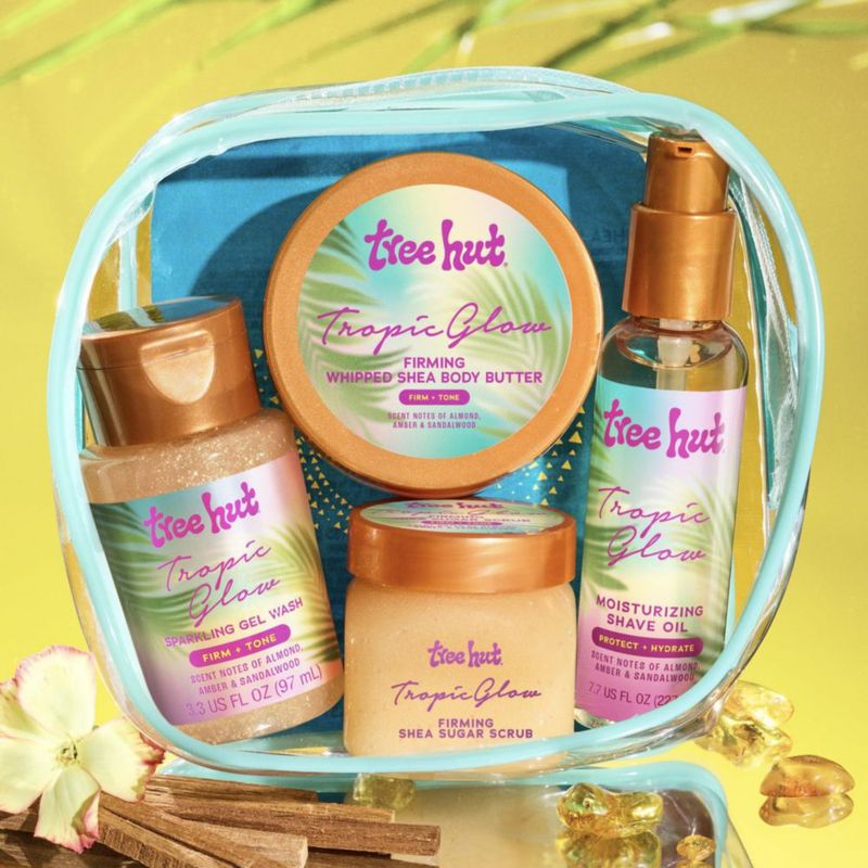 Kit de regalo para ducha Tree Hut Tropic Glow Body Care