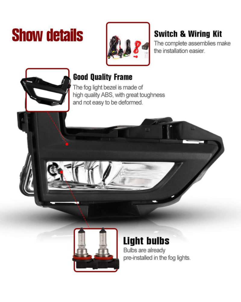 Luces antiniebla AUTOWIKI Nissan Rogue 2017-2020 (Sin Sport)