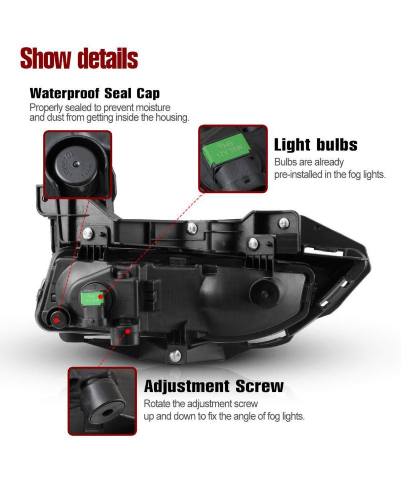 Luces antiniebla AUTOWIKI Nissan Rogue 2017-2020 (Sin Sport)