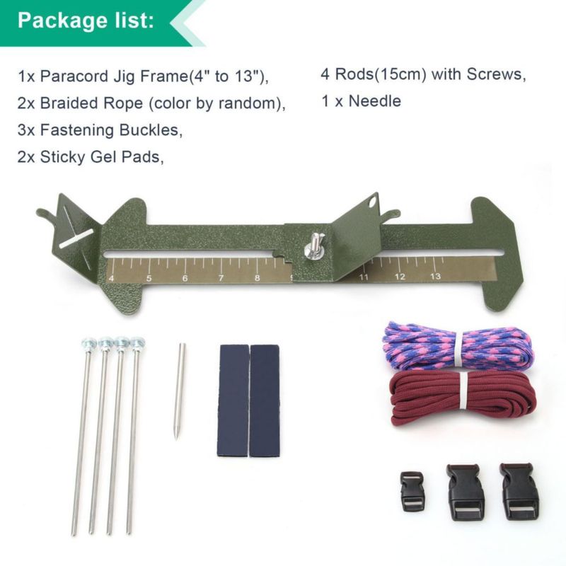 Kit de Jig 2 en 1 para Pulseras de Paracord Catcan (4‑13 pulgadas / 10‑33 cm)