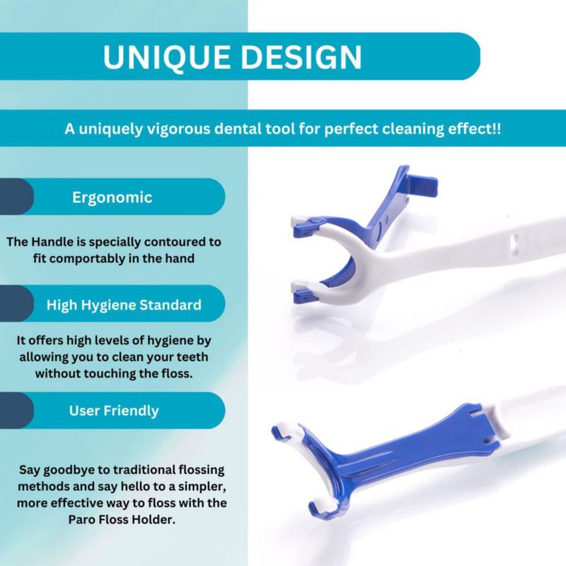Porta Hilo Dental Paro Agarre Perfecto Reutilizable y de Fácil Limpieza