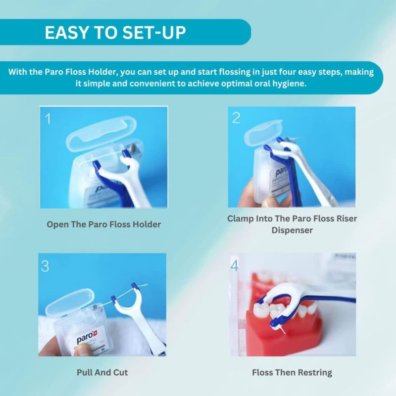 Porta Hilo Dental Paro Agarre Perfecto Reutilizable y de Fácil Limpieza