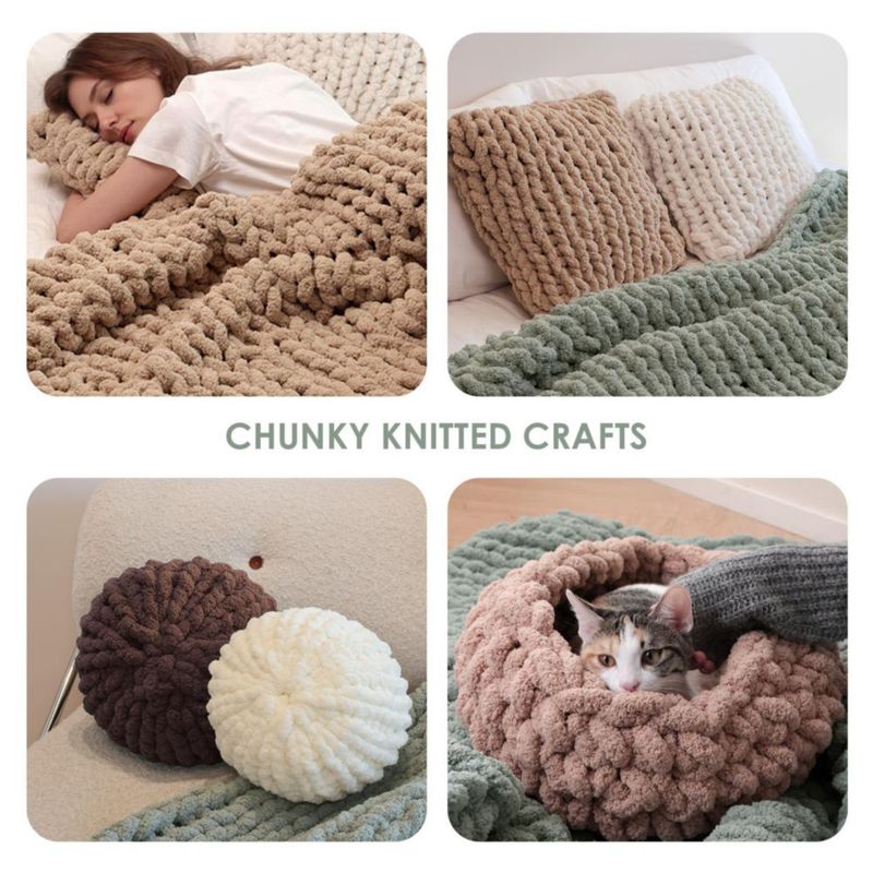 Hilo Mellobello Jumbo Chunky Pack de 9 unidades Crema 25 yd (23 m) / 227 g