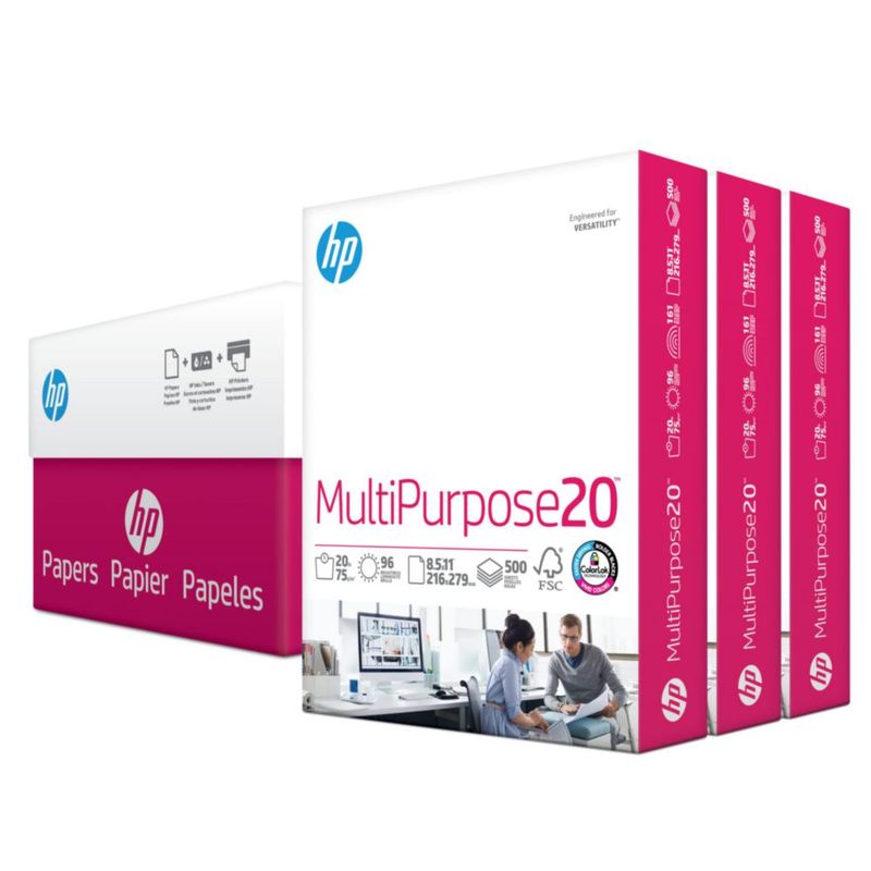 Papel de copia HP Papers 216 x 279 cm 1500 hojas 9 kg