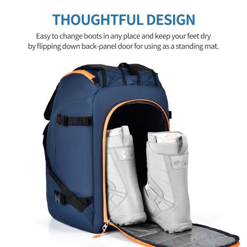 Mochila para botas de esquí FeedMoo 50L azul oscuro impermeable