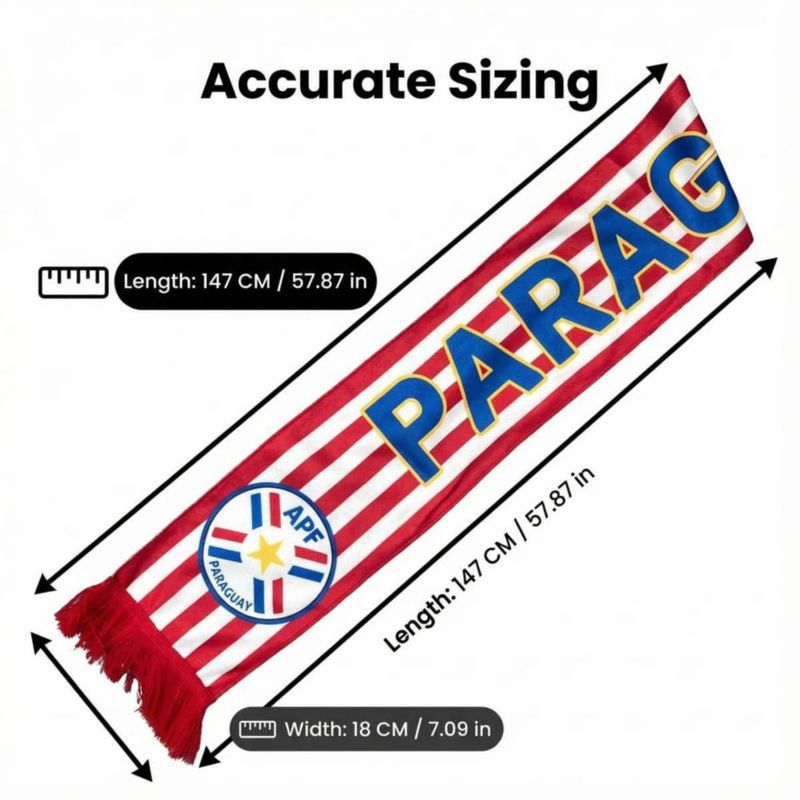Bufanda ISFIBA Paraguay (2 unidades) 147 × 17 cm Winceyette