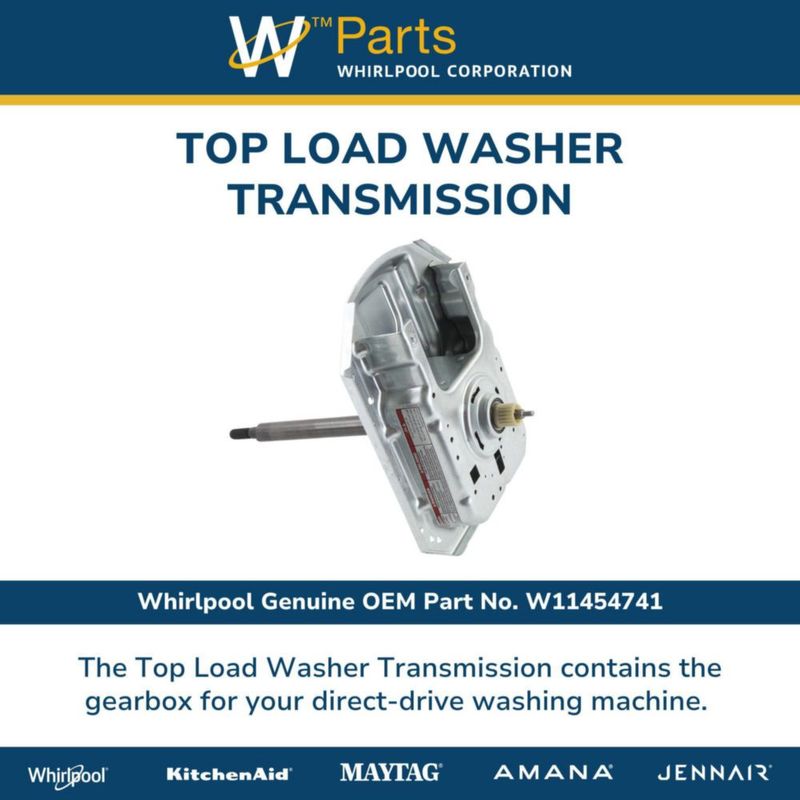 Transmisión para Lavadora de Carga Superior Whirlpool W11454741 OEM