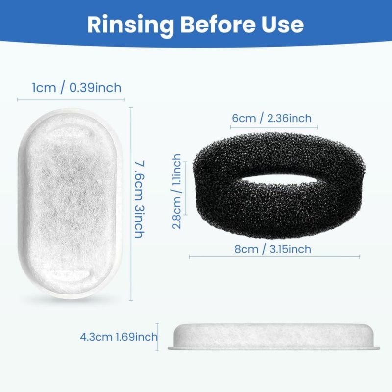 Filtros para fuente de agua Tomxcute - Pack de 24