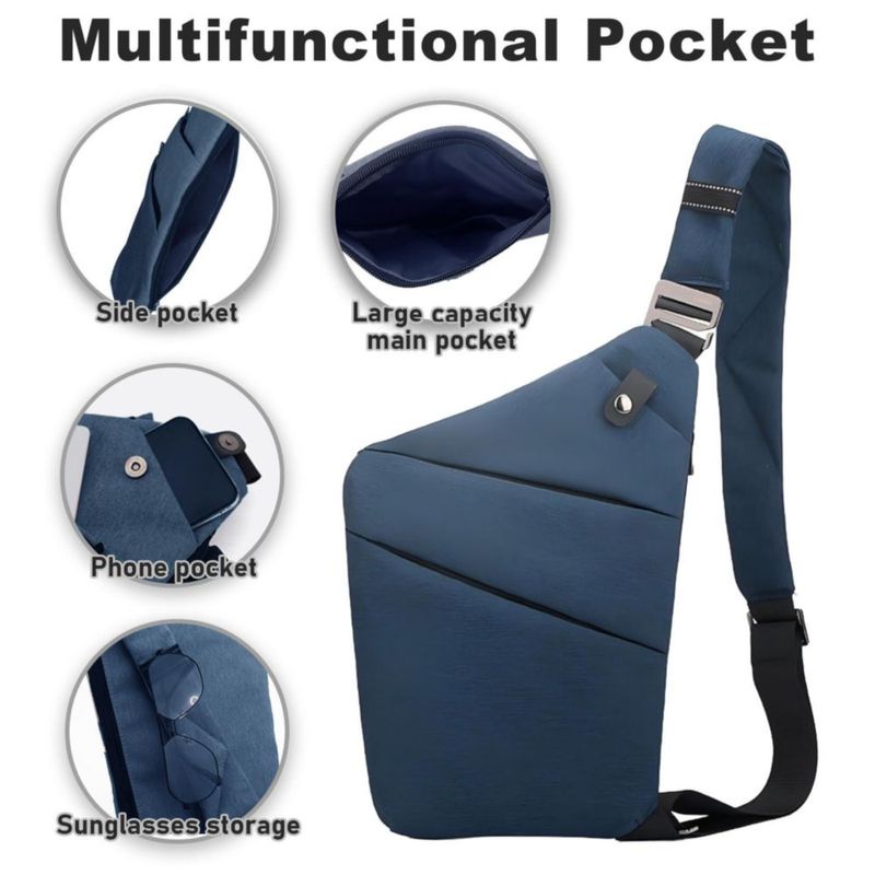 Bolso de viaje BIRDDIE 20 × 32 × 2 cm 210 g Azul