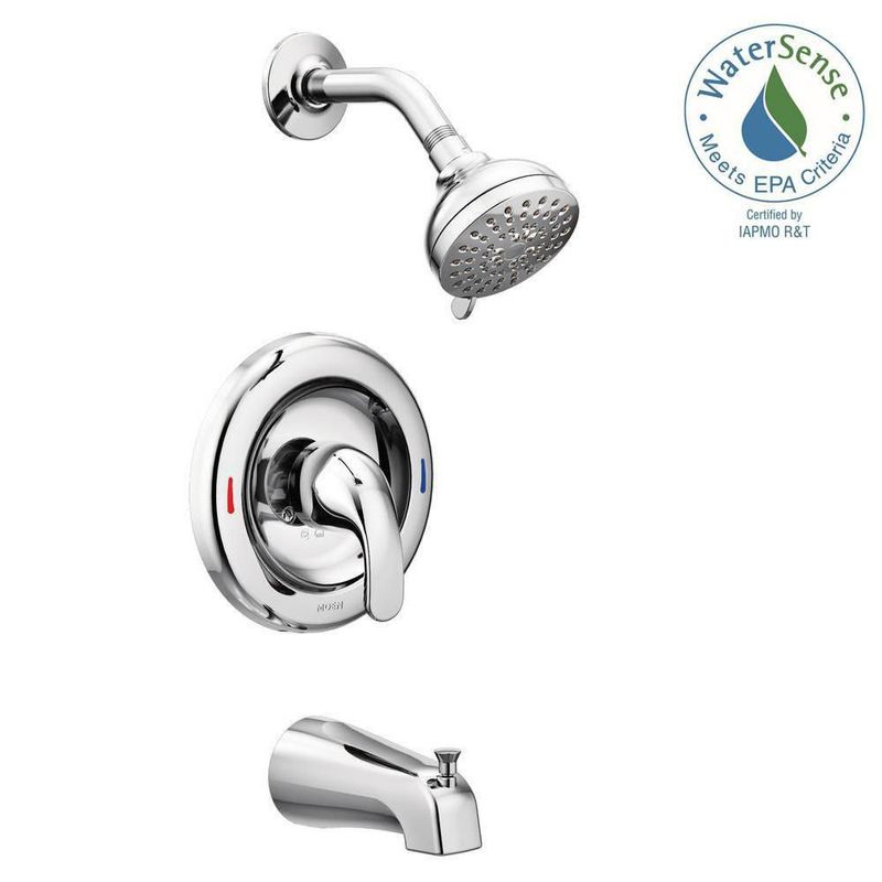 Grifo de bañera y ducha Moen Adler 4 chorros cromo