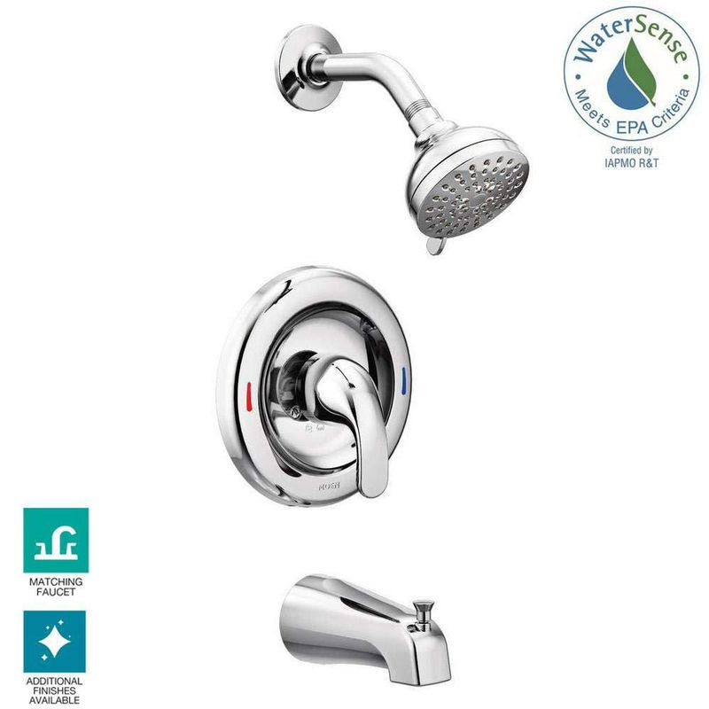 Grifo de bañera y ducha Moen Adler 4 chorros cromo