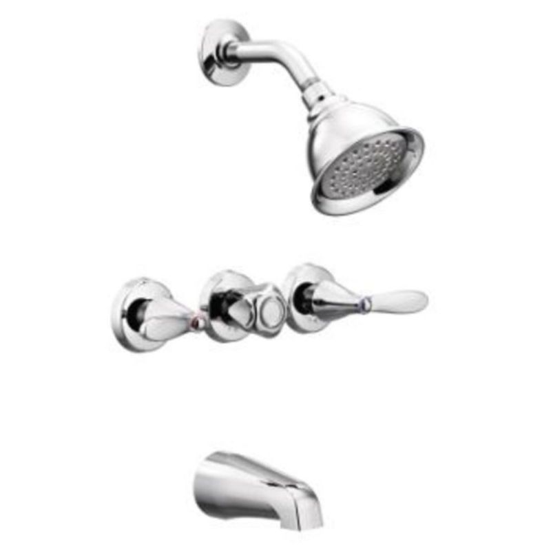 Kit de Grifería para Bañera y Ducha Moen Adler 1.75 GPM Cromo 1/2" IPS