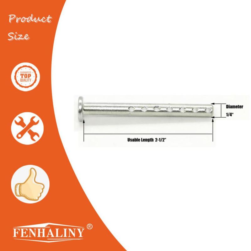 Pasador de horquilla Fenhaliny 1/4" x 6 cm (paquete de 4) con clip tipo R