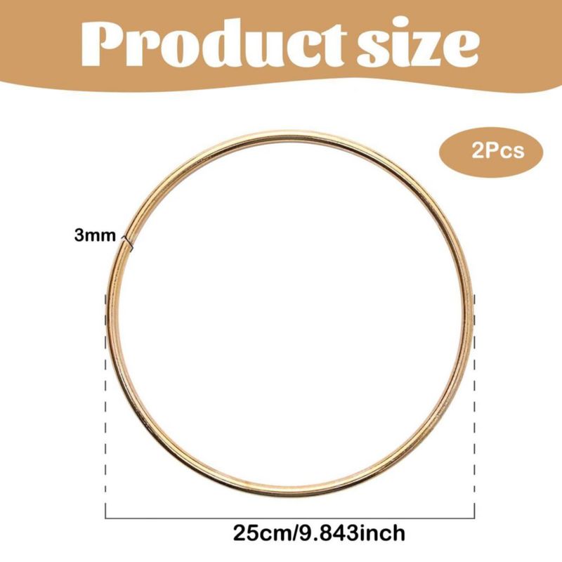 Guirnalda LECZIVOEN 25 cm metal dorado paquete de 2