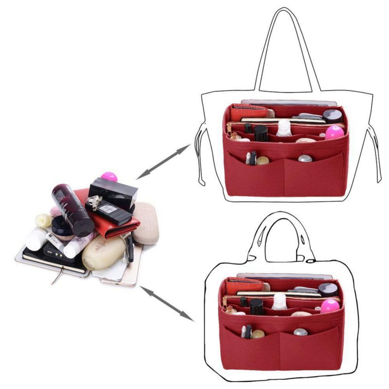 Organizador de bolso ZTUJO de fieltro moldeador rojo 15 colores