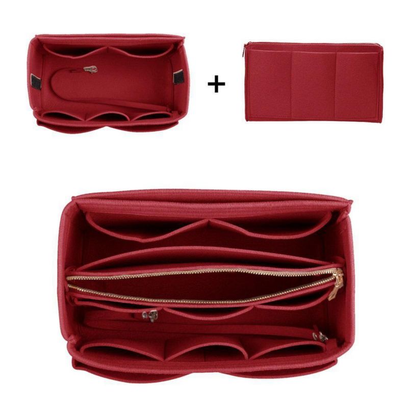 Organizador de bolso ZTUJO de fieltro moldeador rojo 15 colores