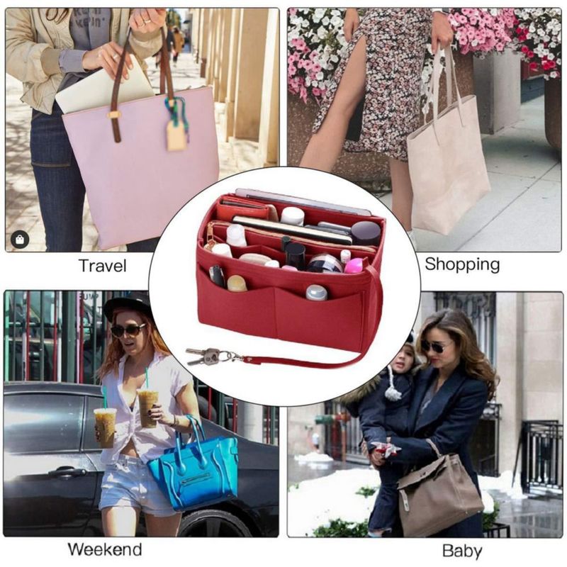 Organizador de bolso ZTUJO de fieltro moldeador rojo 15 colores